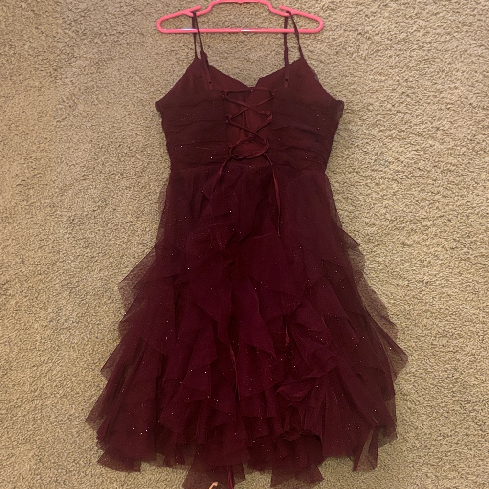 Teeze Me Burgundy Dress - Picture 2 of 2